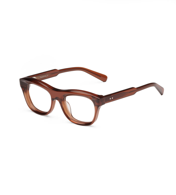 loonettes Boulder Brown eyeglasses on a white background