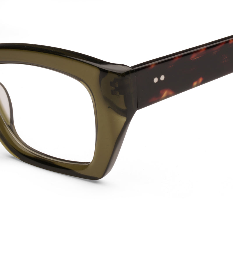 Loonettes Oblong |Olive front | tortoise sides