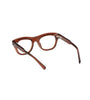 Brown eyeglasses on a white background