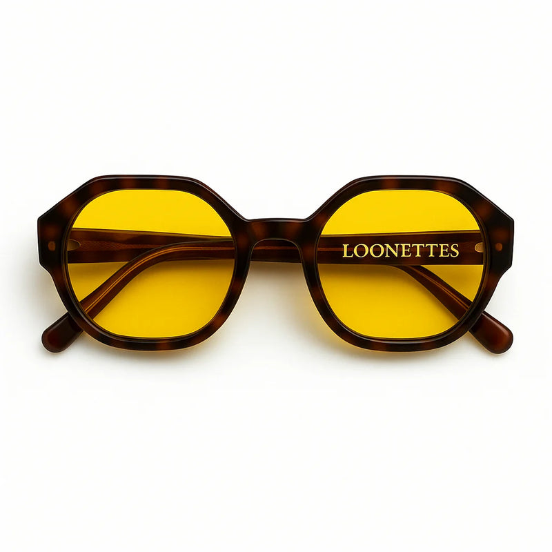 Loonettes Lexagon Sunglasses yellow lenses