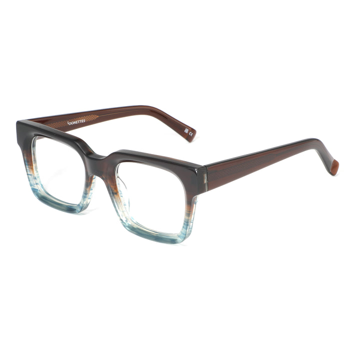 Eyeglasses with a gradient design on a white background