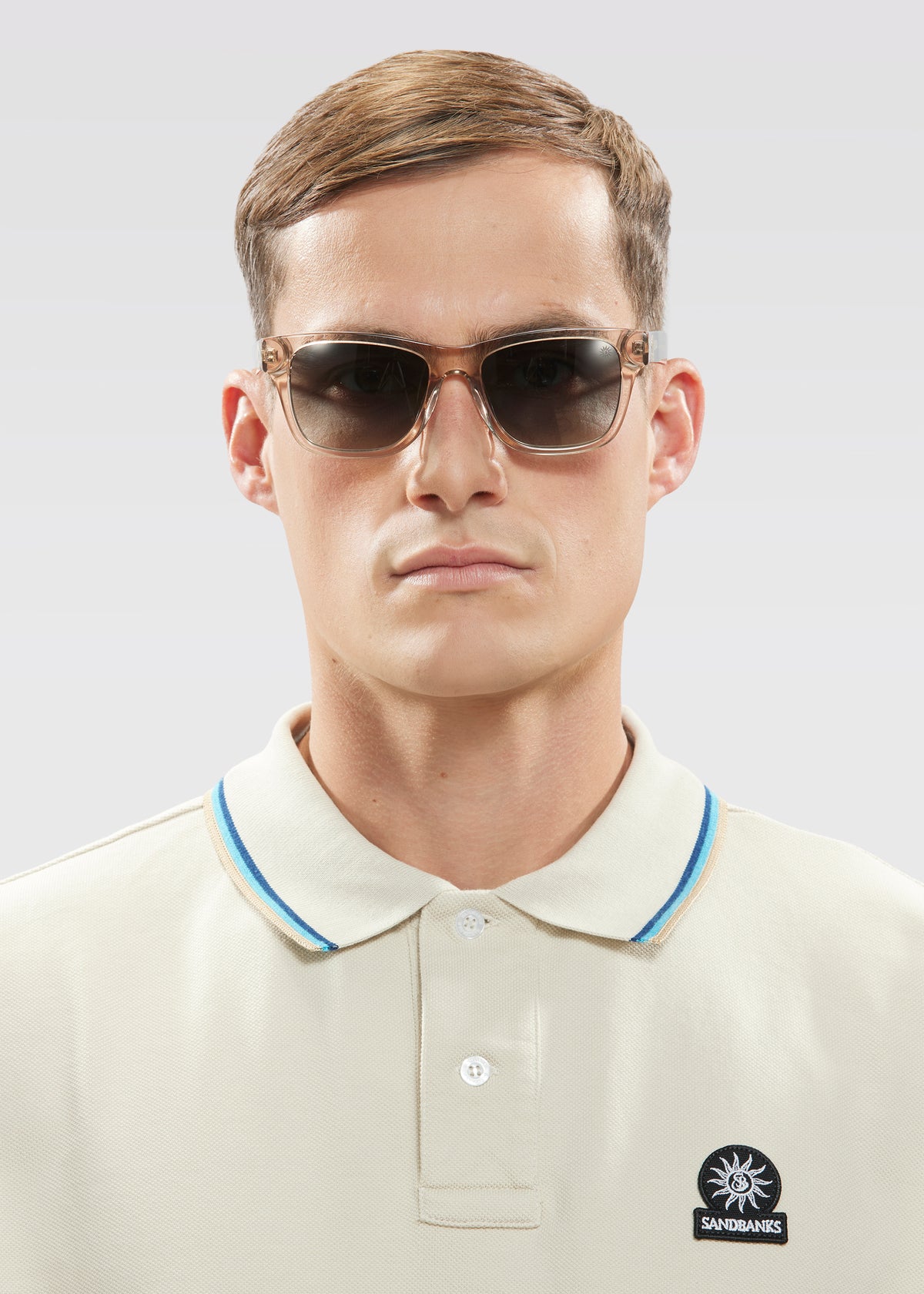 Sandbanks Riviera Wayfarer Sunglasses - Sand