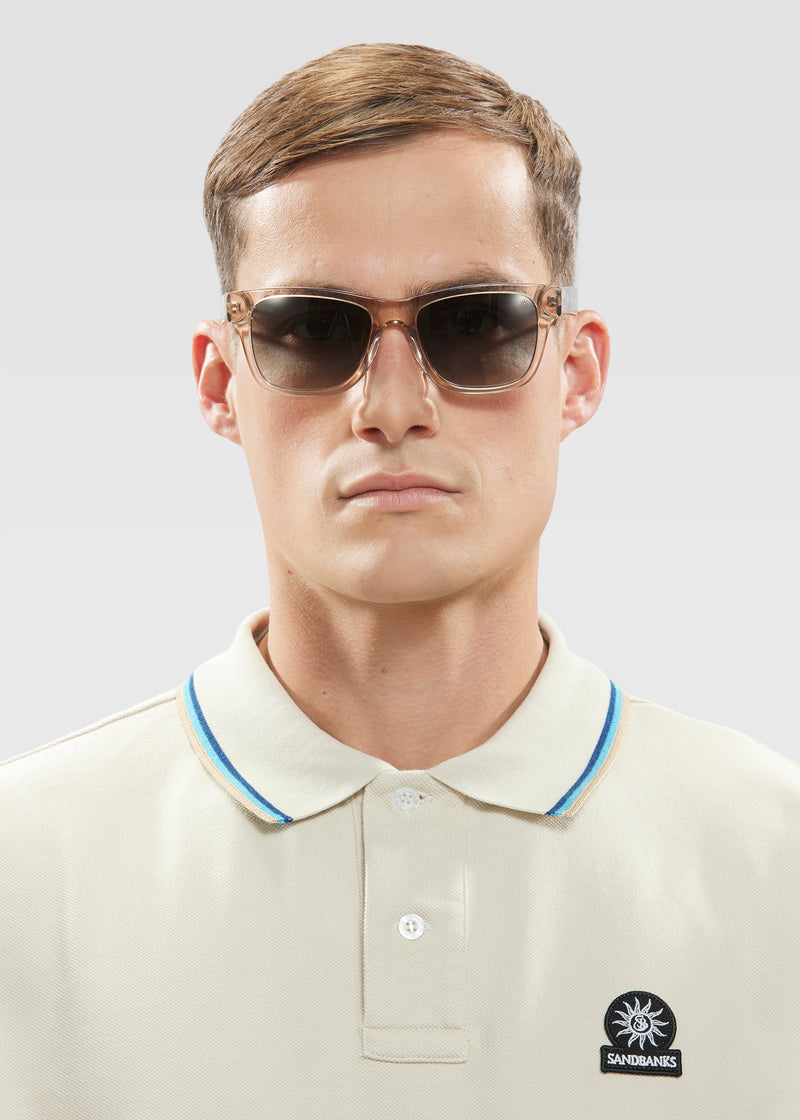 Sandbanks Riviera Wayfarer Sunglasses - Sand
