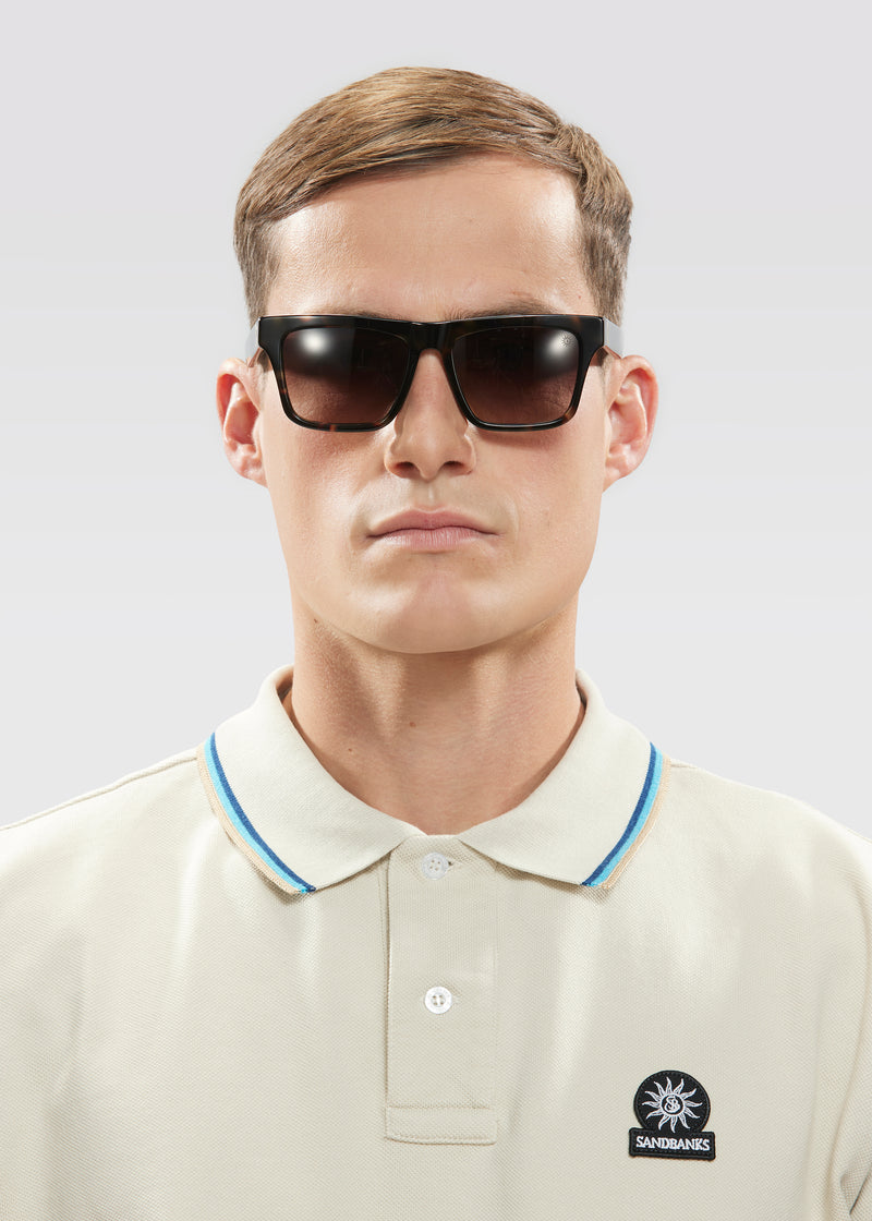 Sandbanks Monaco Wayfarer Sunglasses - Havana