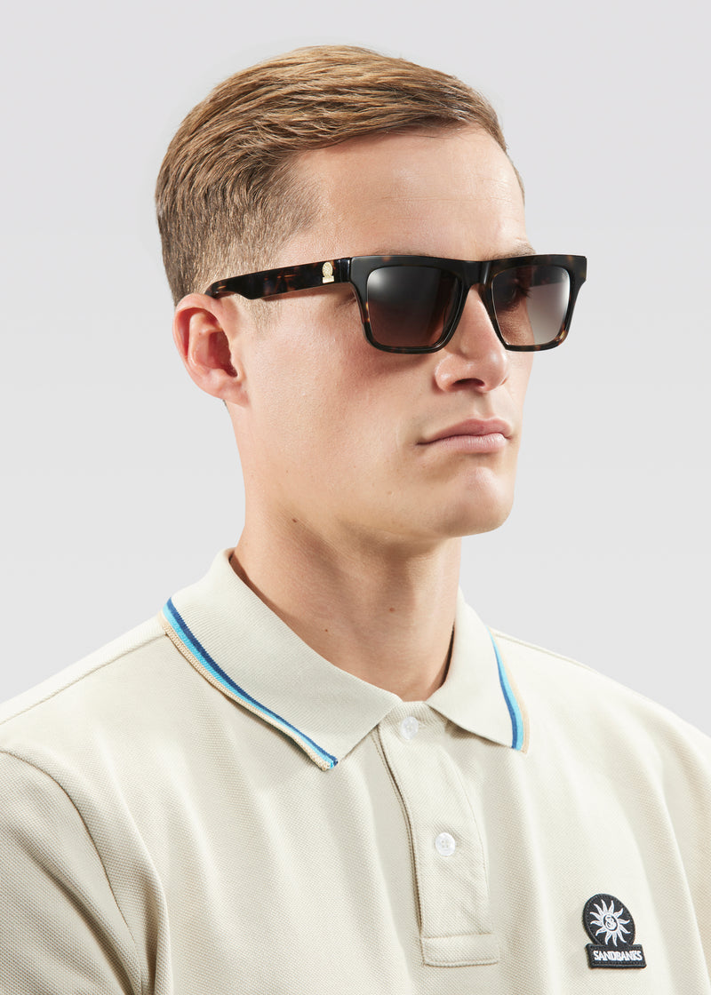 Sandbanks Monaco Wayfarer Sunglasses - Havana