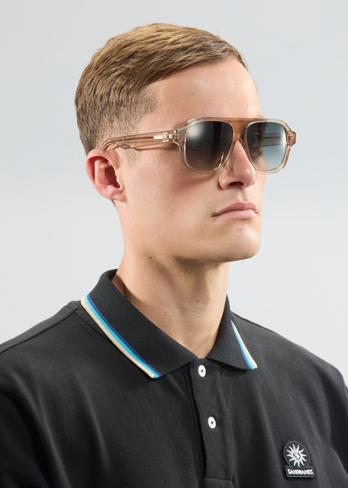 Sandbanks Vegas Aviator Sunglasses - Sand
