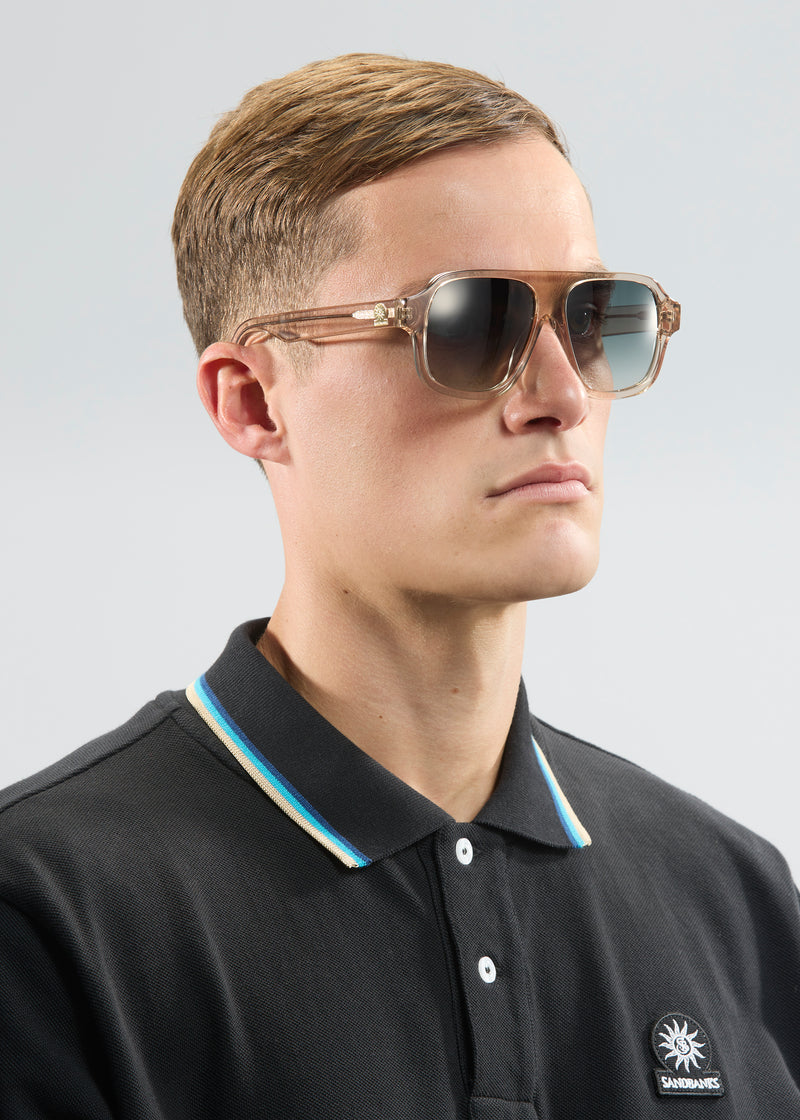 Sandbanks Vegas Aviator Sunglasses - Sand