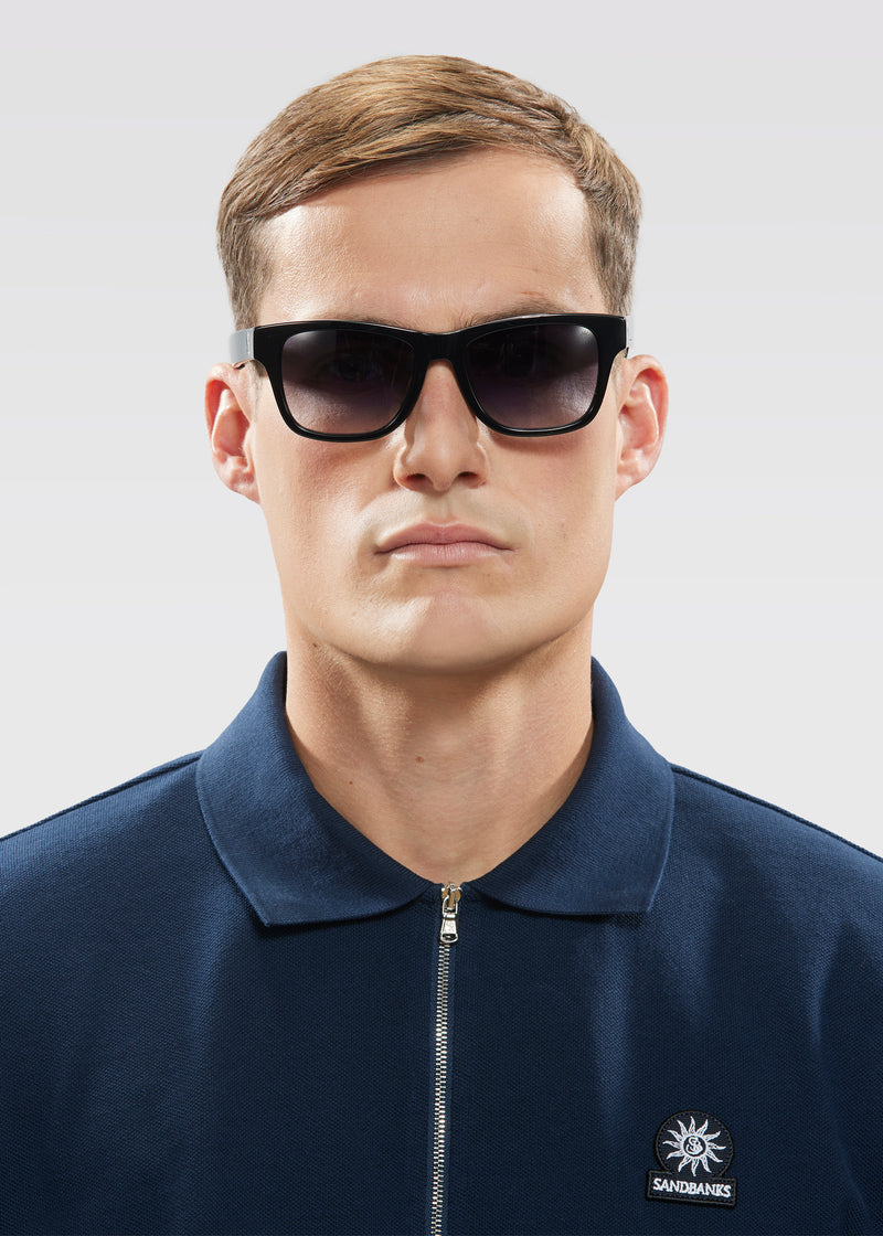 Sandbanks Riviera Wayfarer Sunglasses - Noir