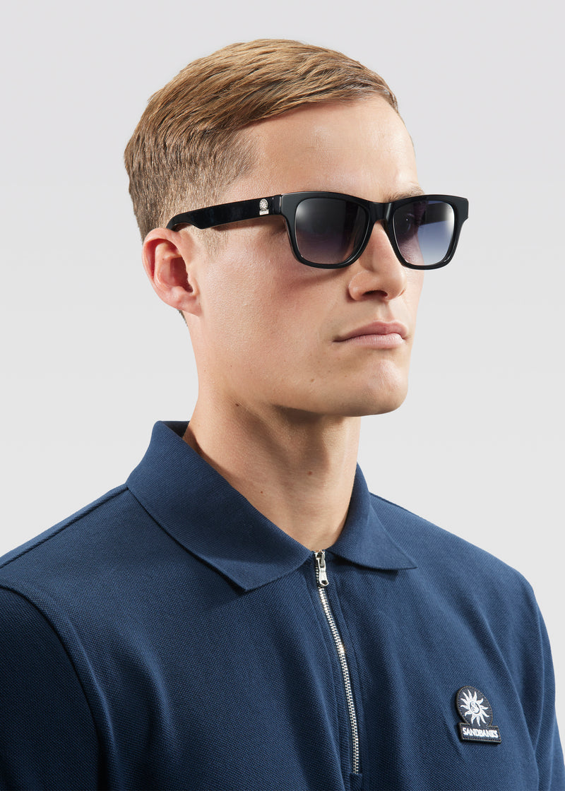 Sandbanks Riviera Wayfarer Sunglasses - Noir